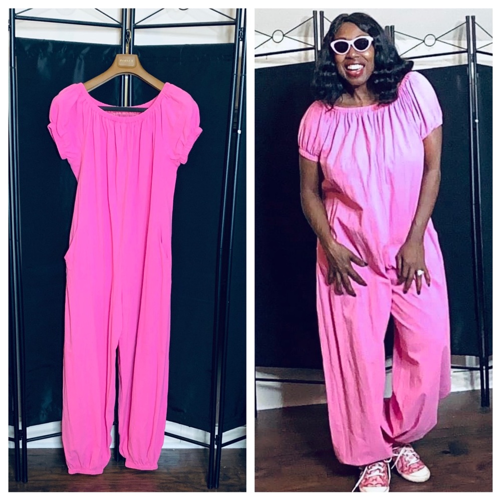 Pink  oversize Romper/ jumper
